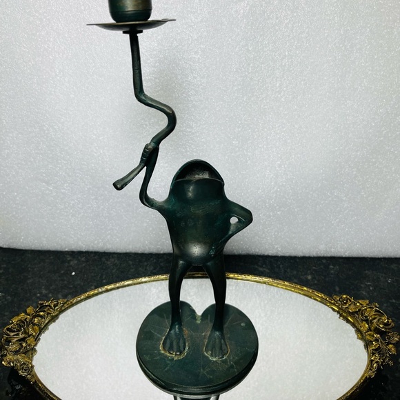 Accents Vintage Metal Frog Candle Holder Poshmark